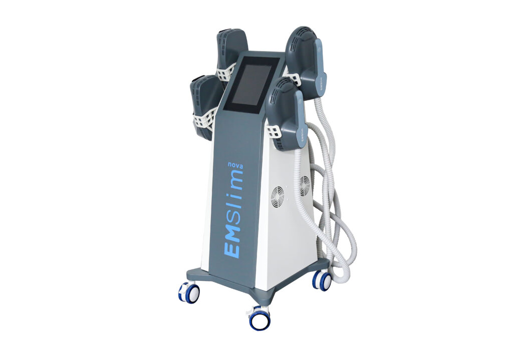 em slim neo machine 4 handle body sculpting & muscle stimulator with rf for salon use weight loss & firming us plug